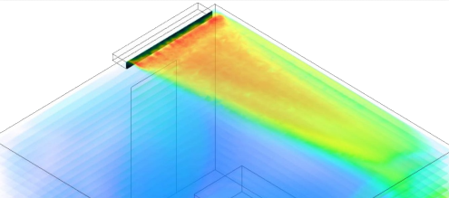 Weergave CFD simulatie